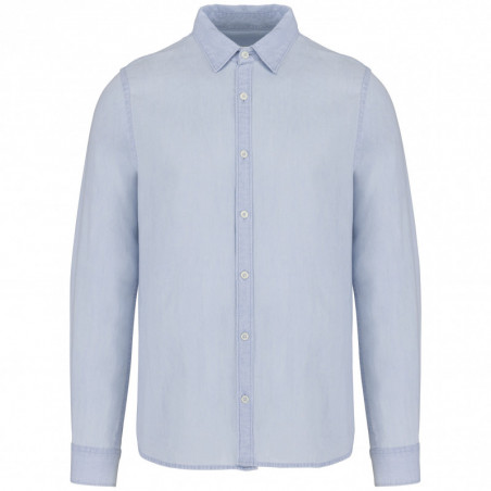 Chemise écoresponsable délavée coton twill homme