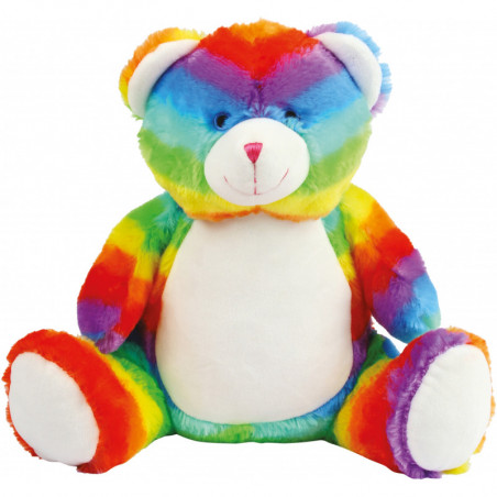 Peluche zippée Ours multicolore