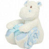 Peluche hippopotame avec couverture