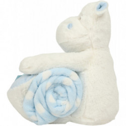 Peluche hippopotame avec couverture