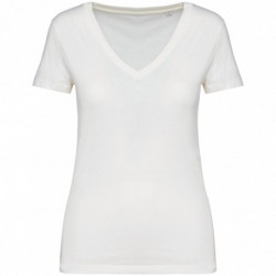 T-shirt écoresponsable col V femme