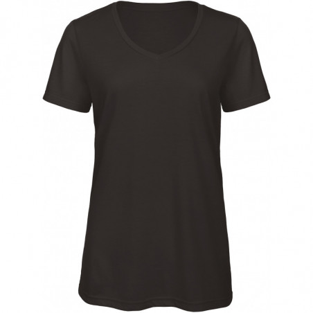 T-shirt Triblend col V Femme