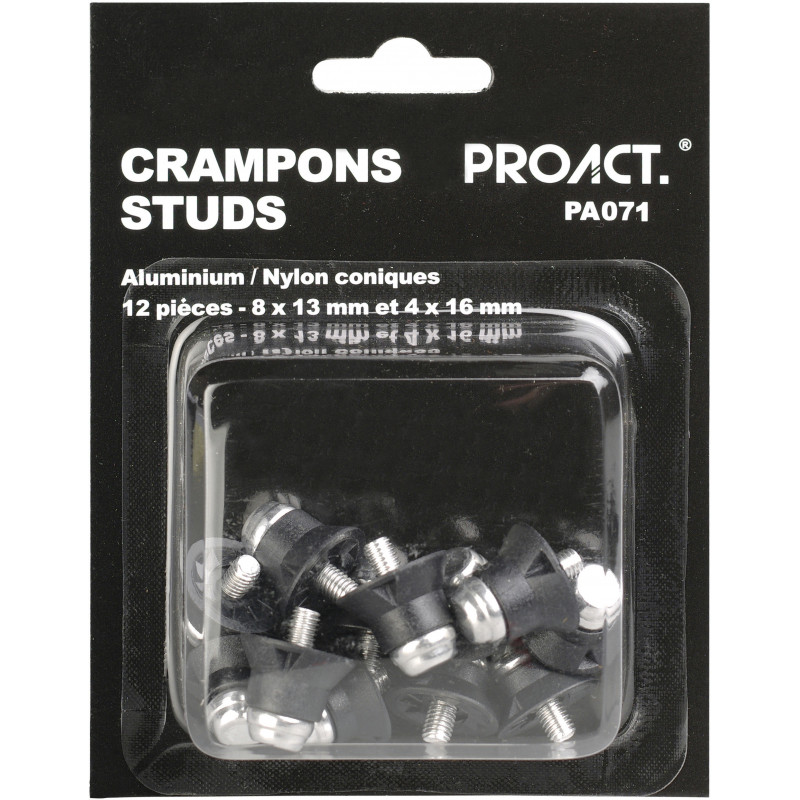 Boîte de 12 crampons mixtes alu/ nylon coniques