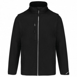 Veste softshell sport manches amovibles unisexe