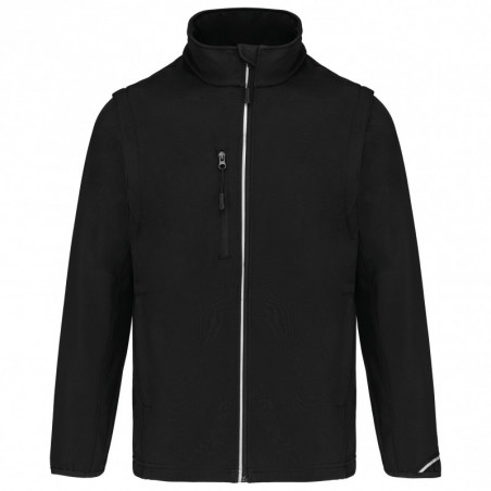 Veste softshell sport manches amovibles unisexe