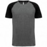 T-shirt triblend bicolore sport manches courtes unisexe