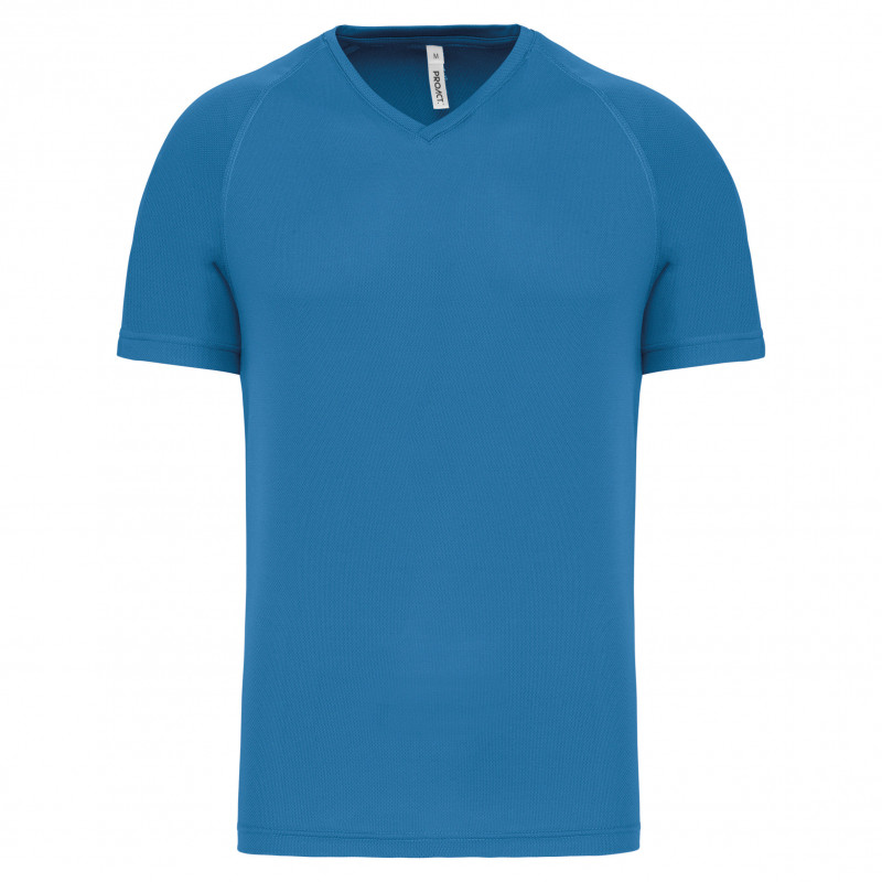 T-shirt de sport manches courtes col v homme