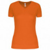 T-shirt de sport manches courtes col v femme