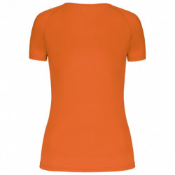 T-shirt de sport manches courtes col v femme