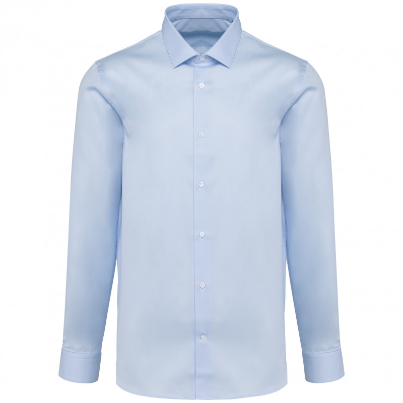 Chemise popeline manches longues homme