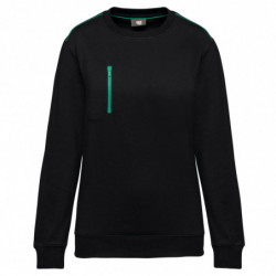 Sweat-shirt Day To Day zip poche contrastée unisexe