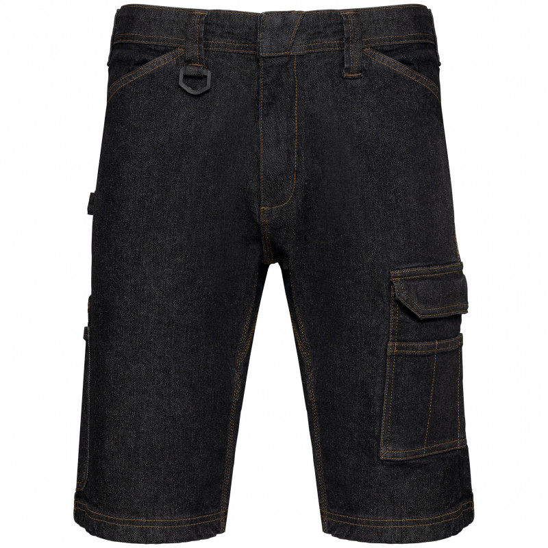 Bermuda denim multipoches homme